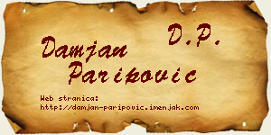 Damjan Paripović vizit kartica